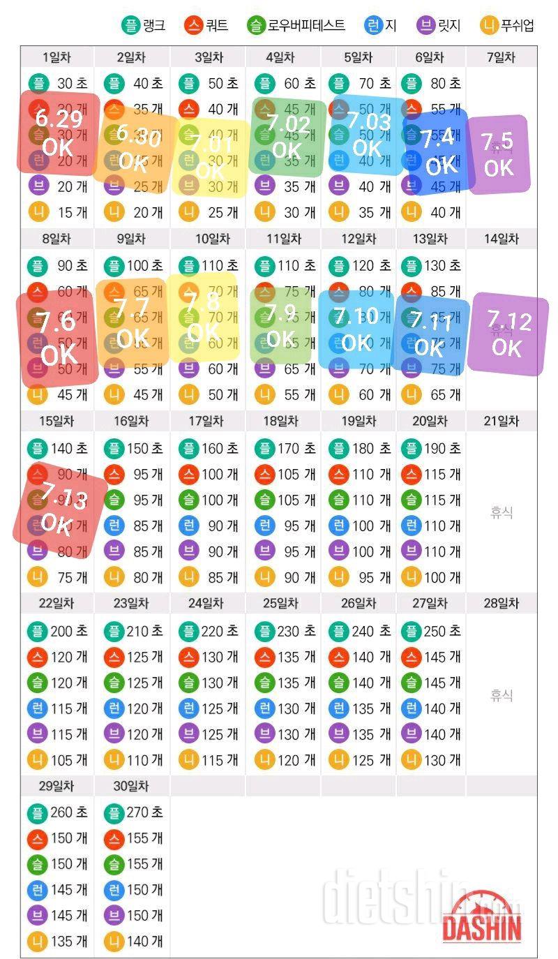 도전 다신16기.15일차.운동미션