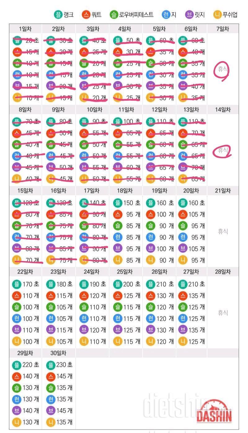 [도전 다신 16기 17일차] 운동미션