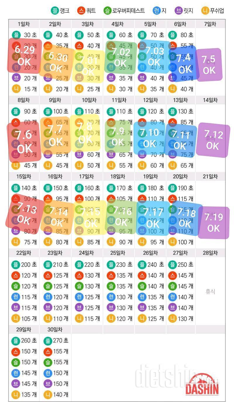 도전 다신16기.21일차.운동미션