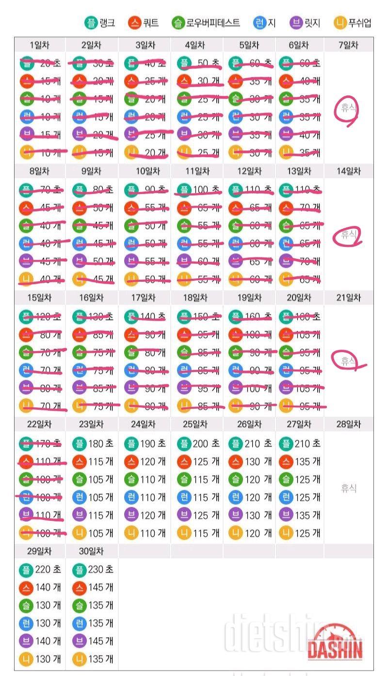 [도전 다신 16기 22일차] 운동미션