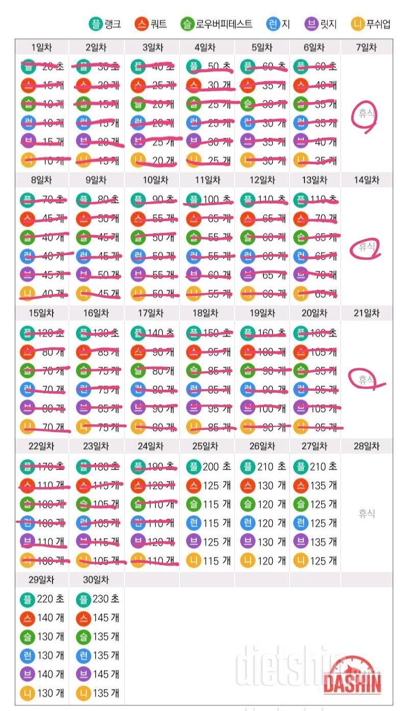 [도전 다신 16기 24일차] 운동미션