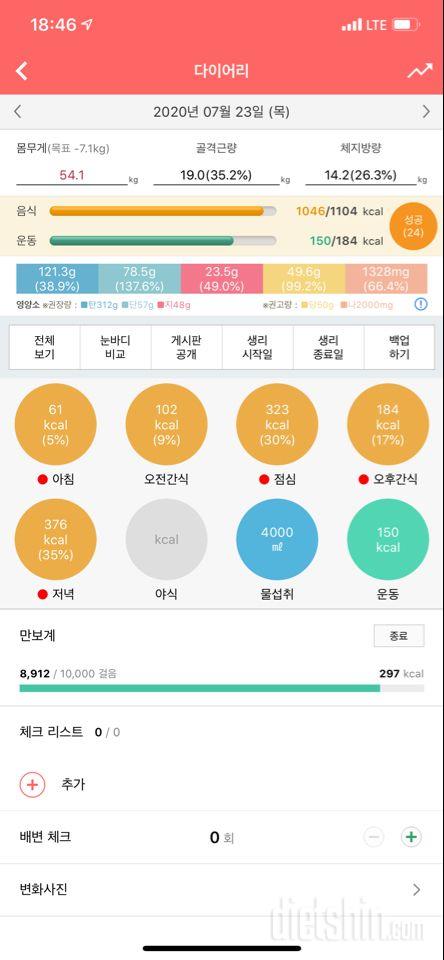 30일 당줄이기 4일차 성공!