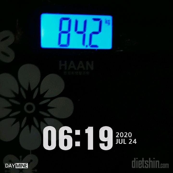 7.24일 84.2kg +0.9kg