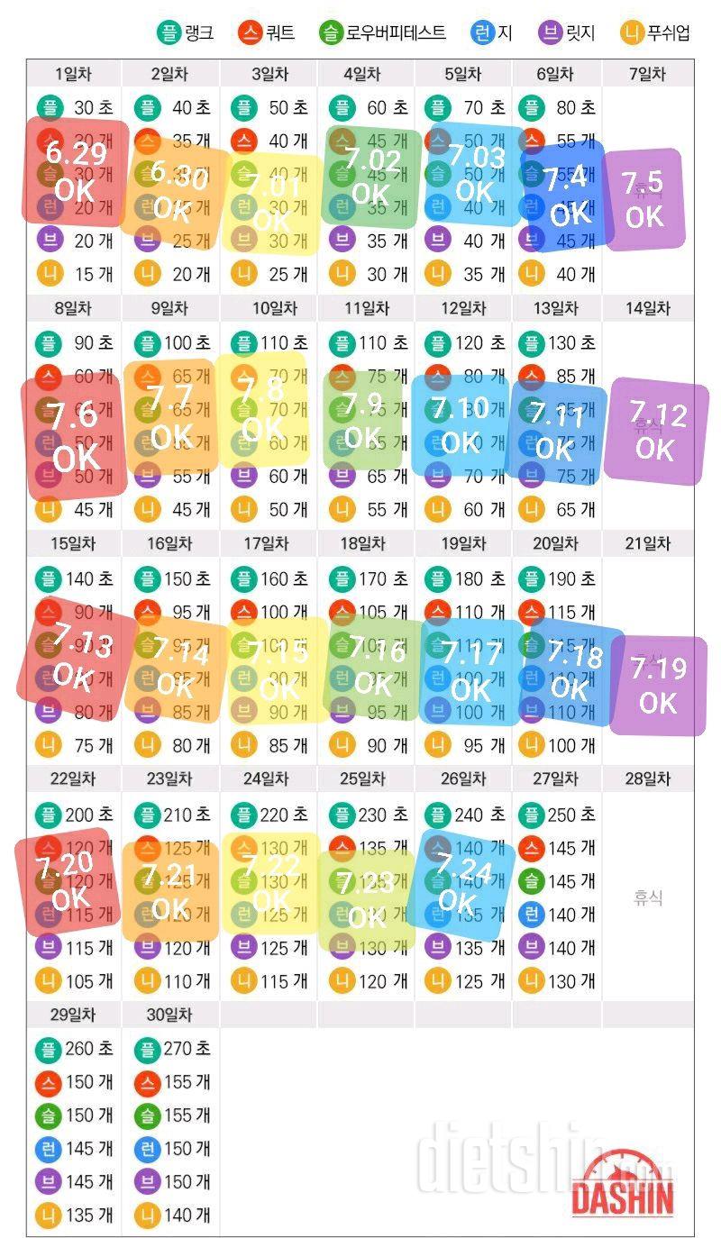 도전 다신16기.26일차.운동미션