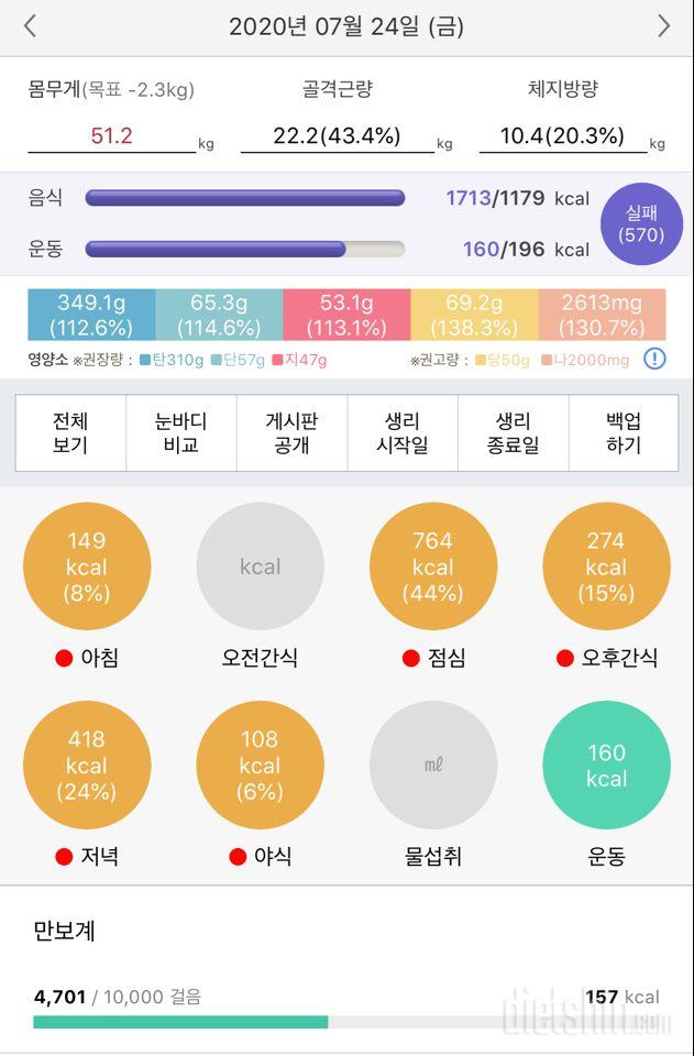 24일 식단 운동 25일 공체.