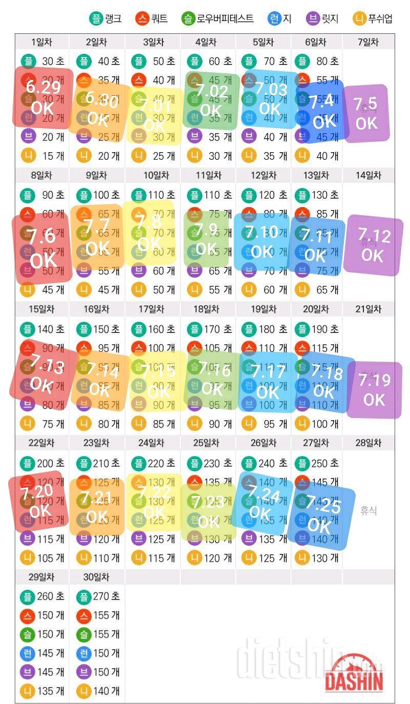 도전 다신16기.27일차.운동미션