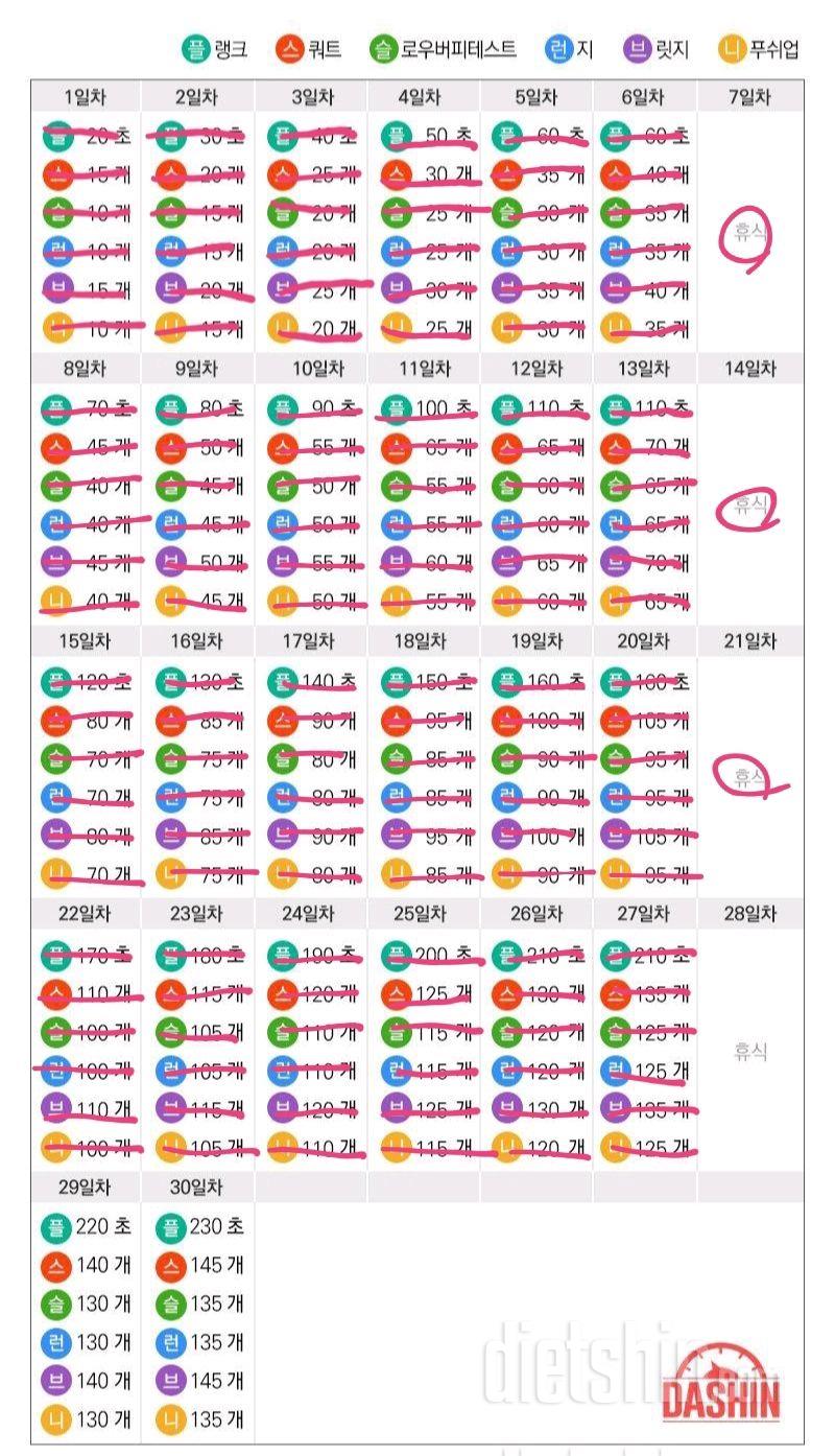 [도전 다신 16기 27일차] 운동미션