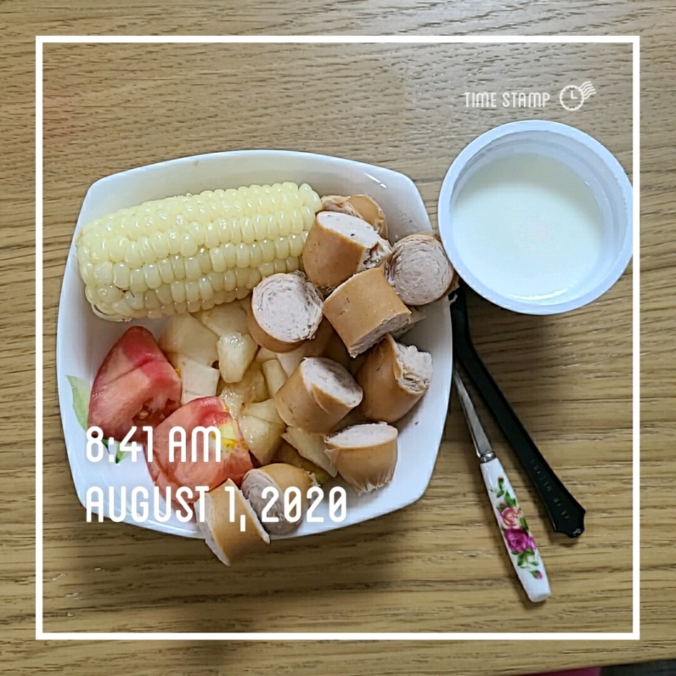 08월 01일( 아침식사 386kcal)