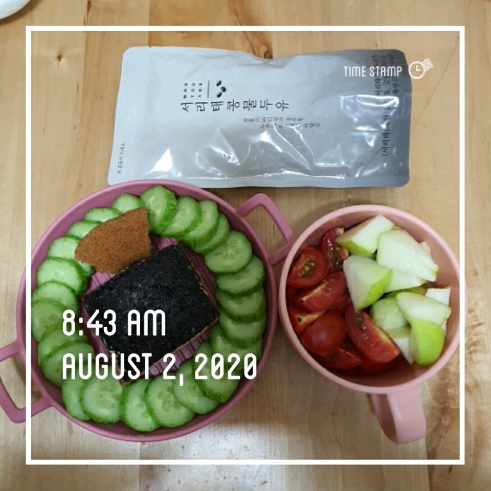 08월 02일( 아침식사 312kcal)