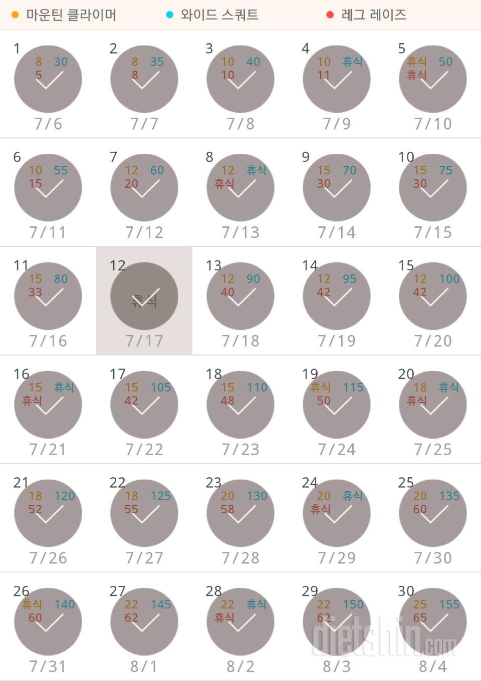 30일 체지방 줄이기 30일차 성공!