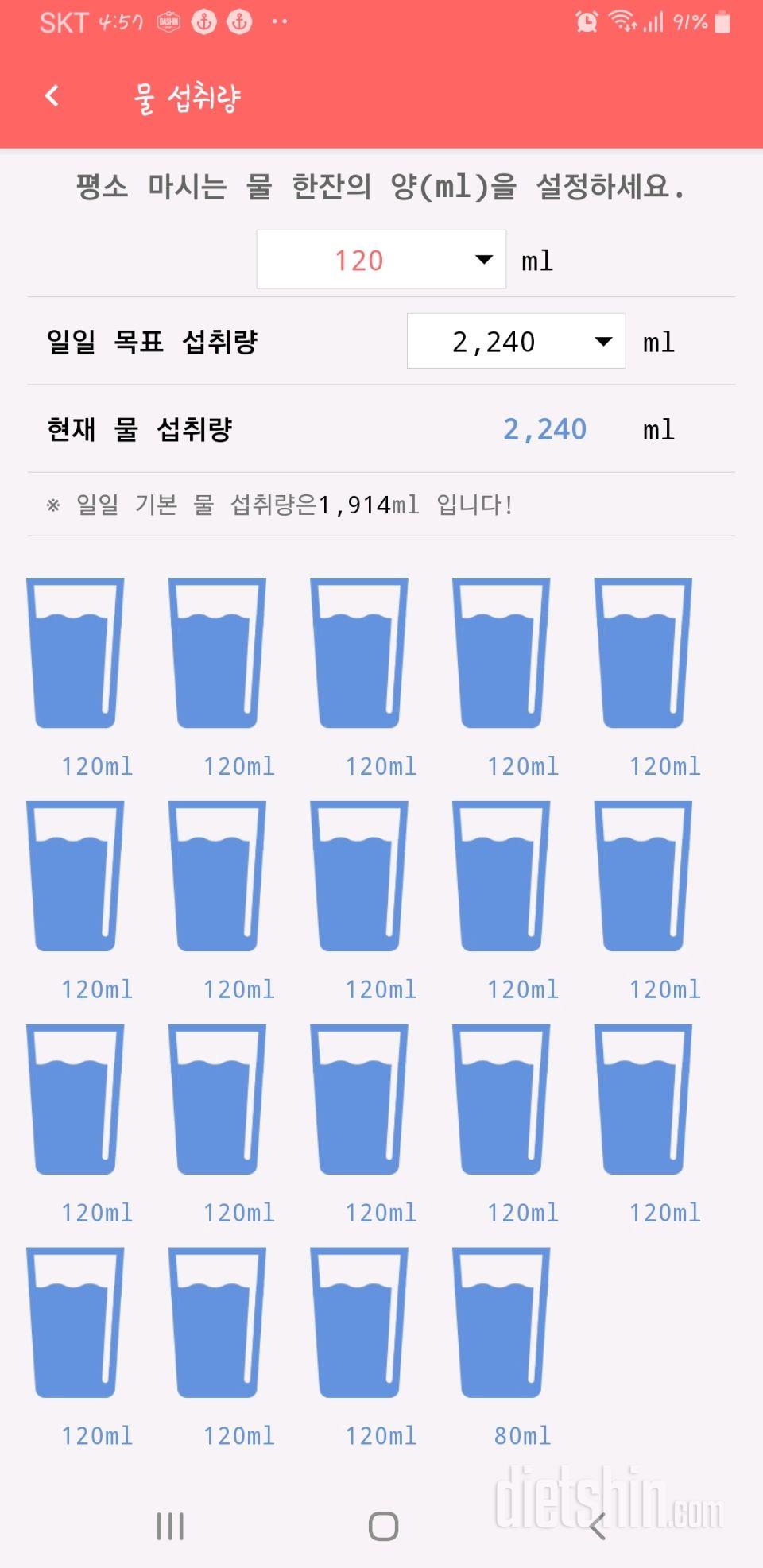 30일 하루 2L 물마시기 29일차 성공!