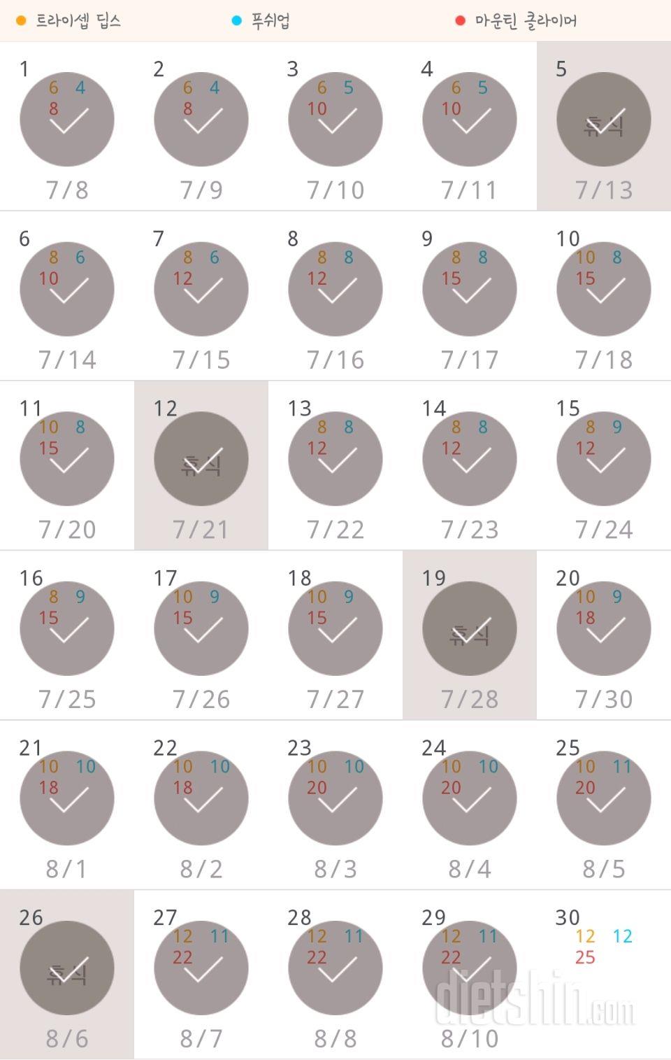 30일 슬림한 팔 29일차 성공!