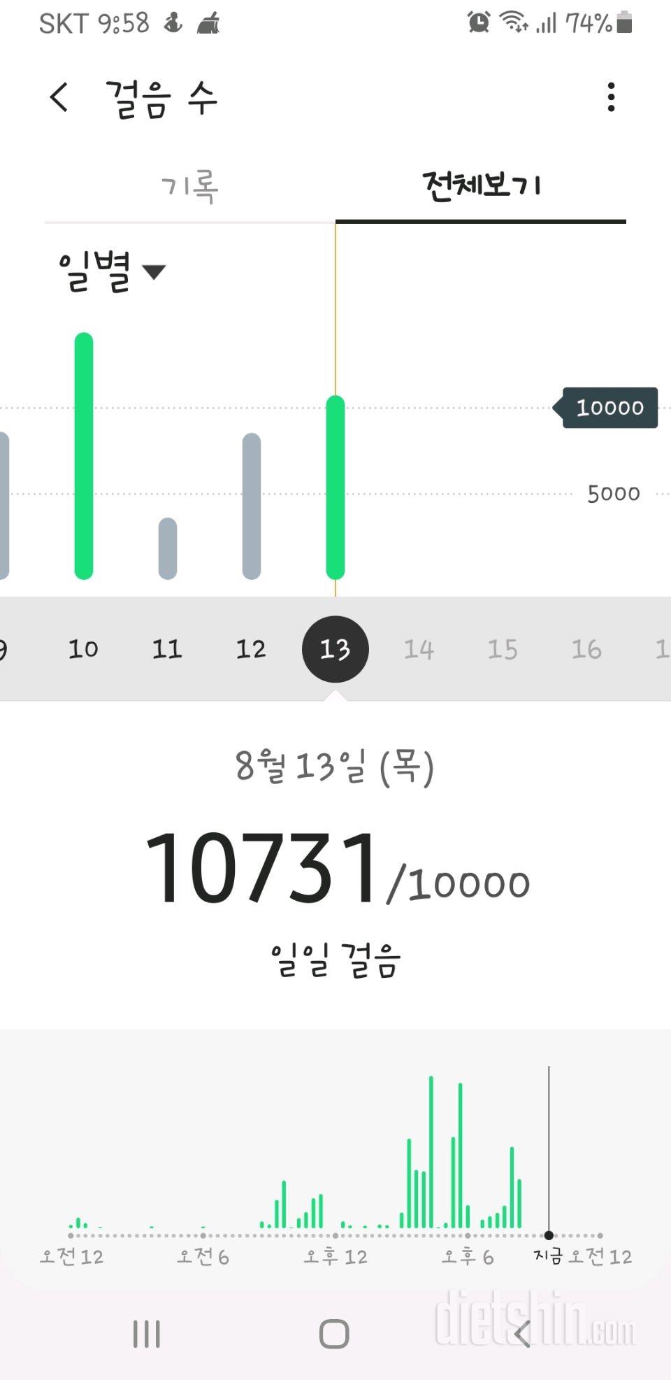 30일 만보 걷기 13일차 성공!