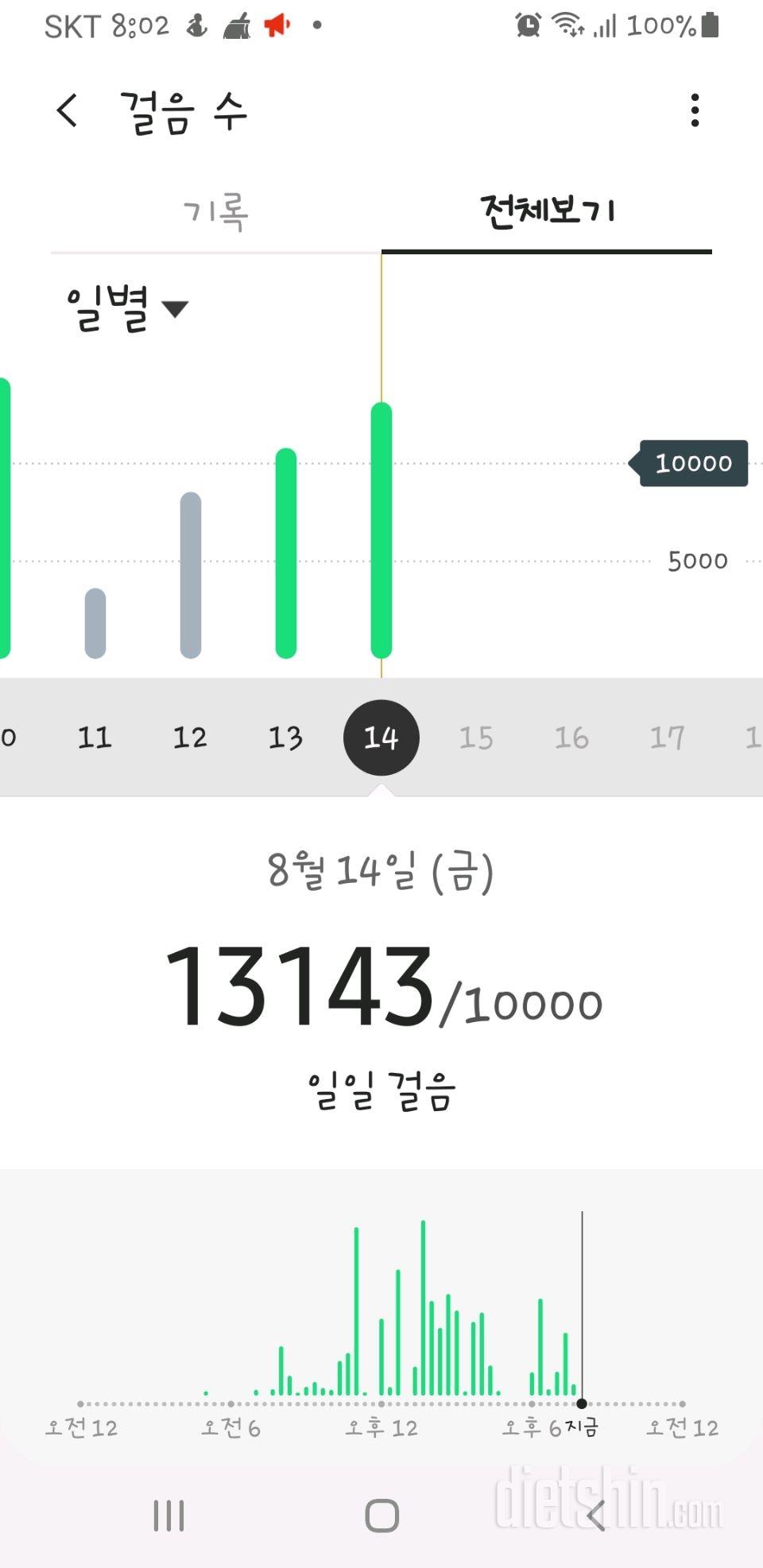 30일 만보 걷기 14일차 성공!