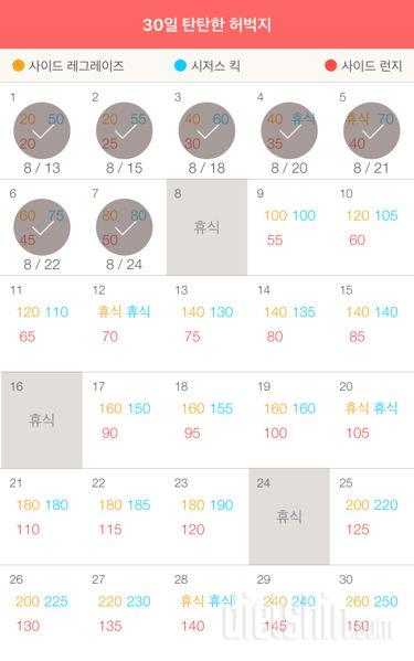 30일 탄탄한 허벅지 7일차 성공!