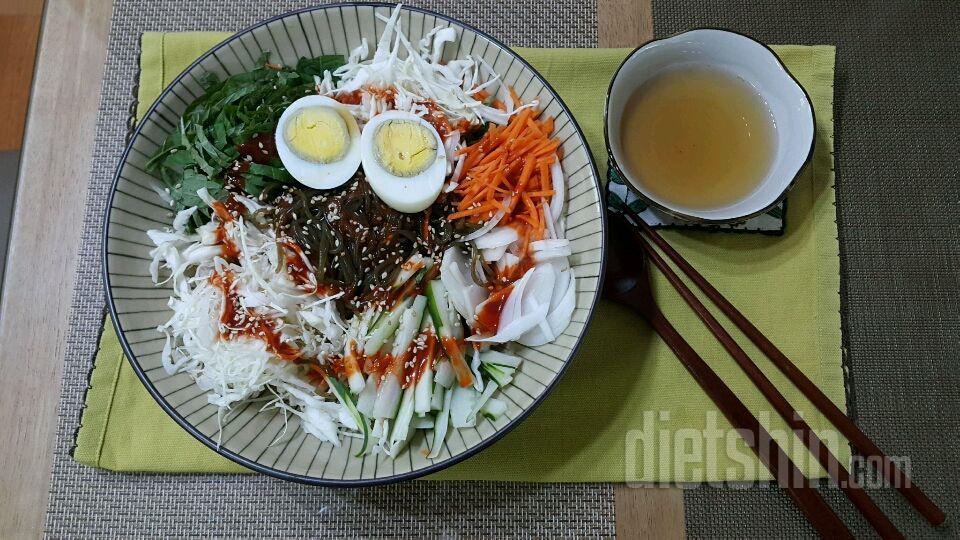 점심 290칼로리 해초비빔국수