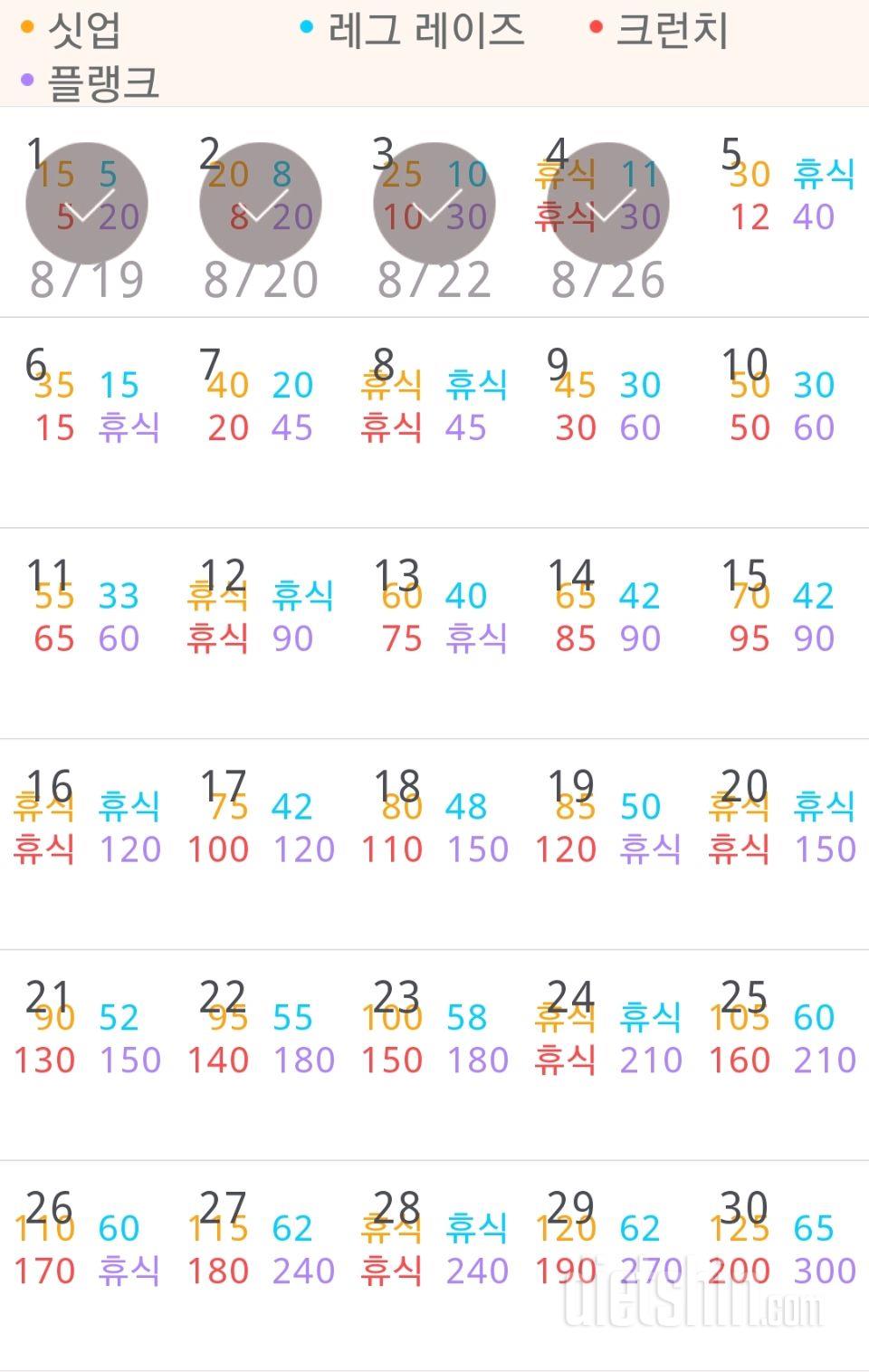 30일 복근 만들기 64일차 성공!