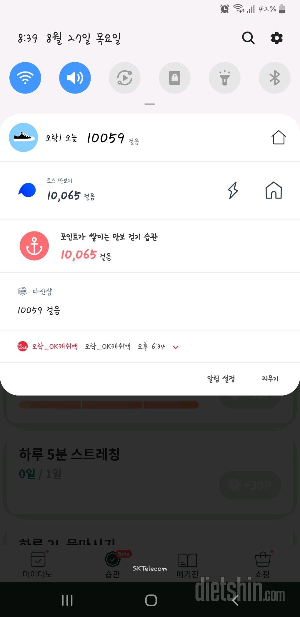 30일 만보 걷기 36일차 성공!