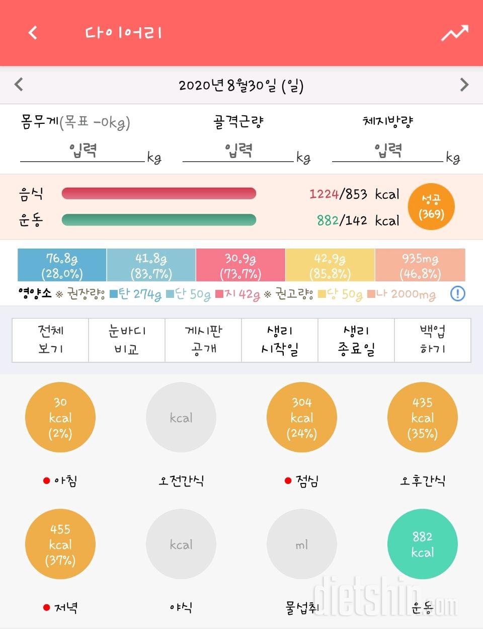 30일 당줄이기 54일차 성공!