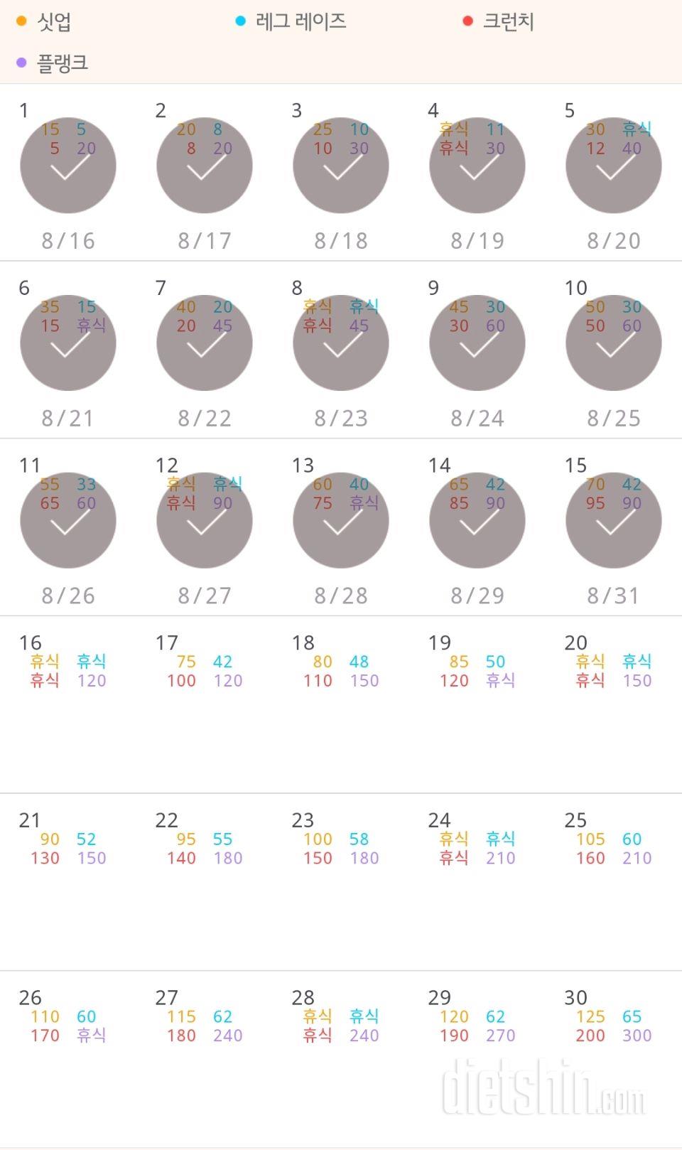 30일 복근 만들기 75일차 성공!