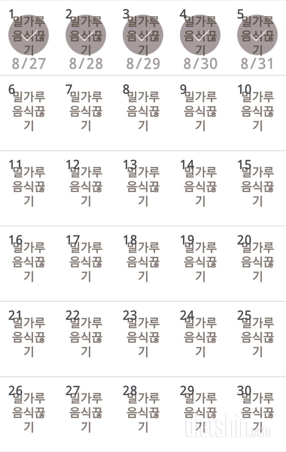 30일 밀가루 끊기 5일차 성공!