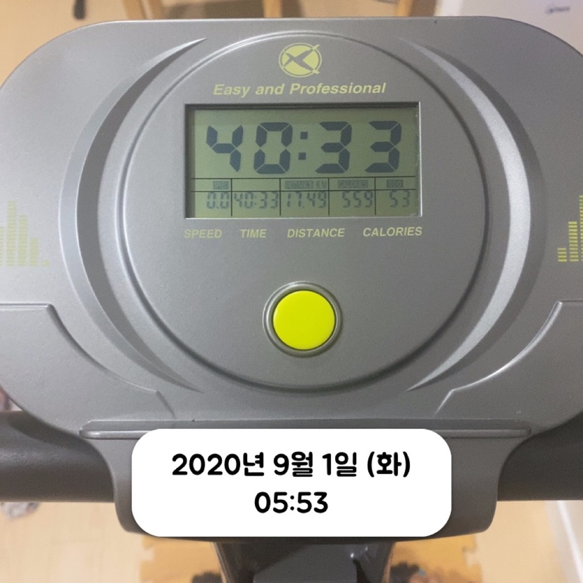 09월 01일(운동 559kcal)