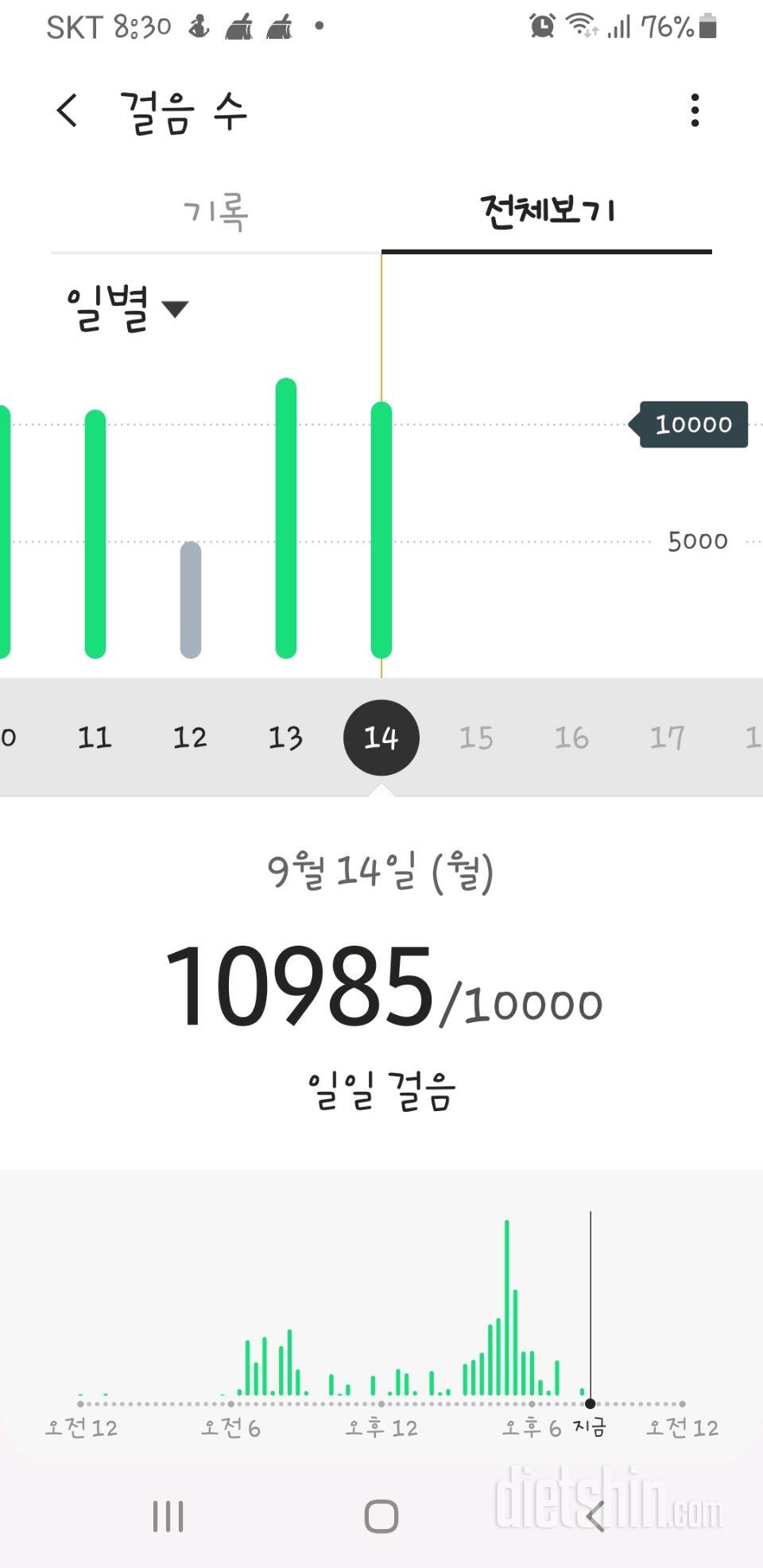 30일 만보 걷기 10일차 성공!