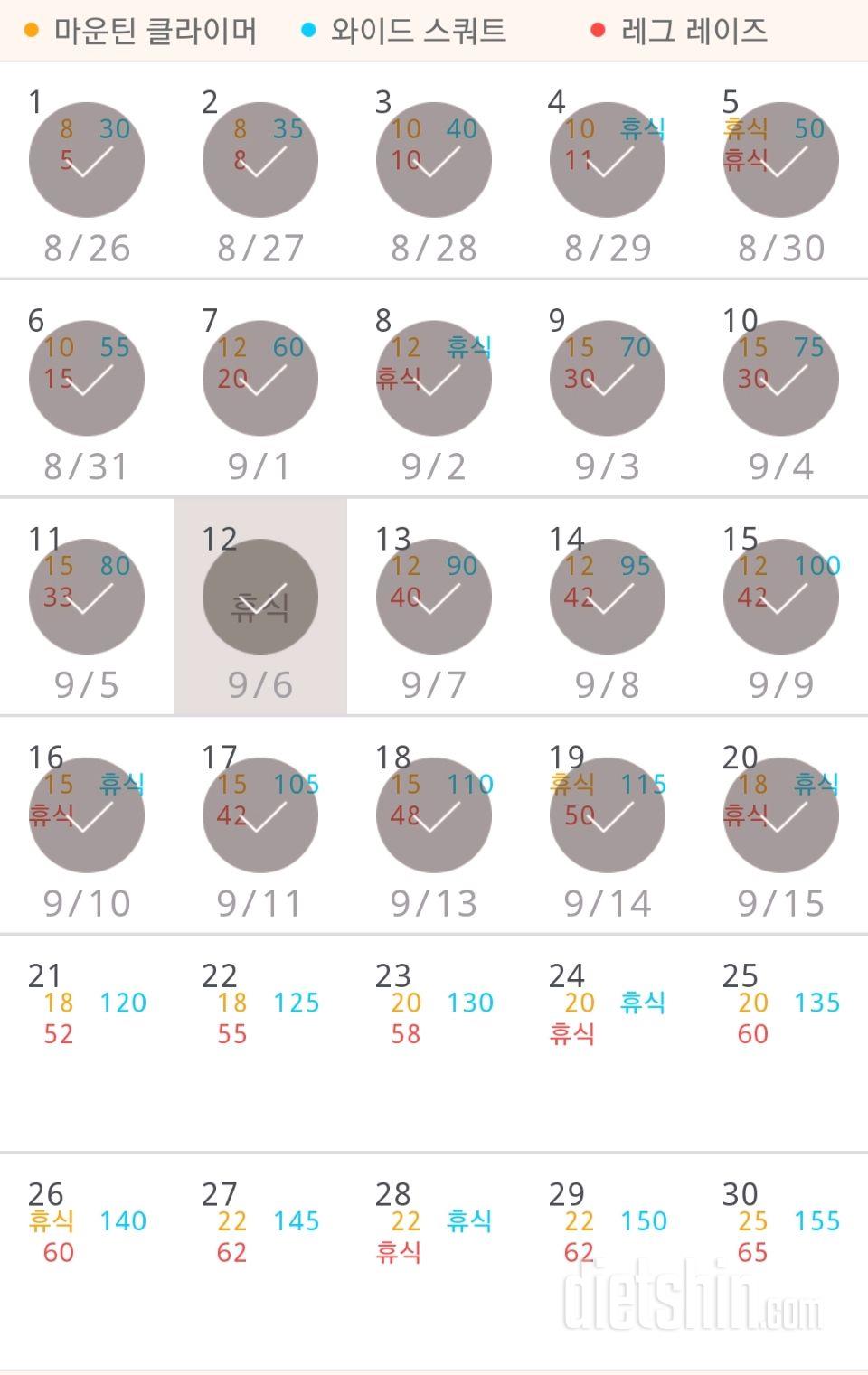 30일 체지방 줄이기 20일차 성공!