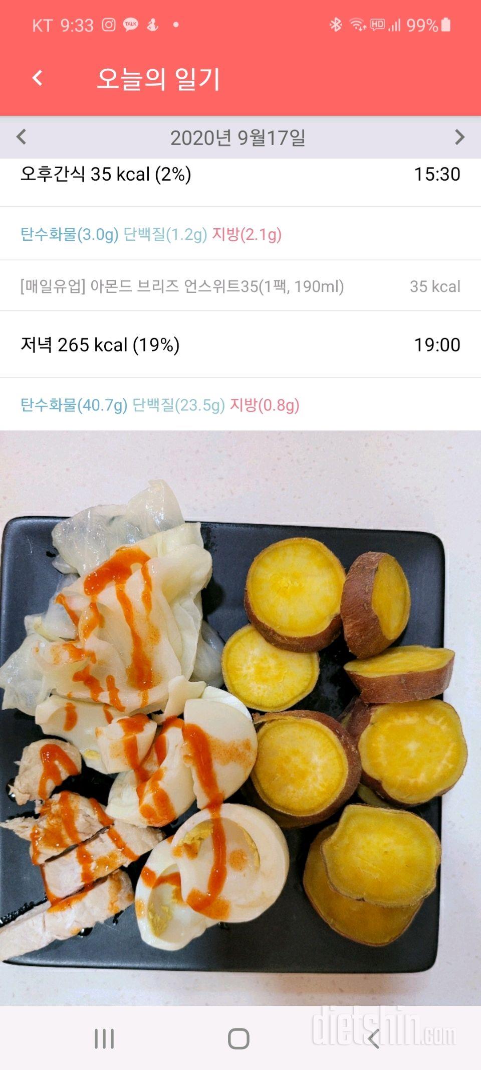 17일 식단 운동