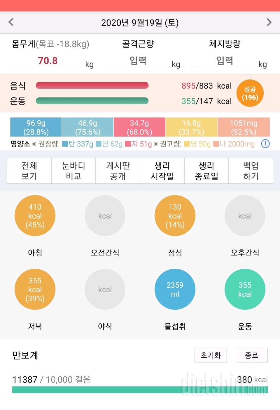 30일 1,000kcal 식단 54일차 성공!