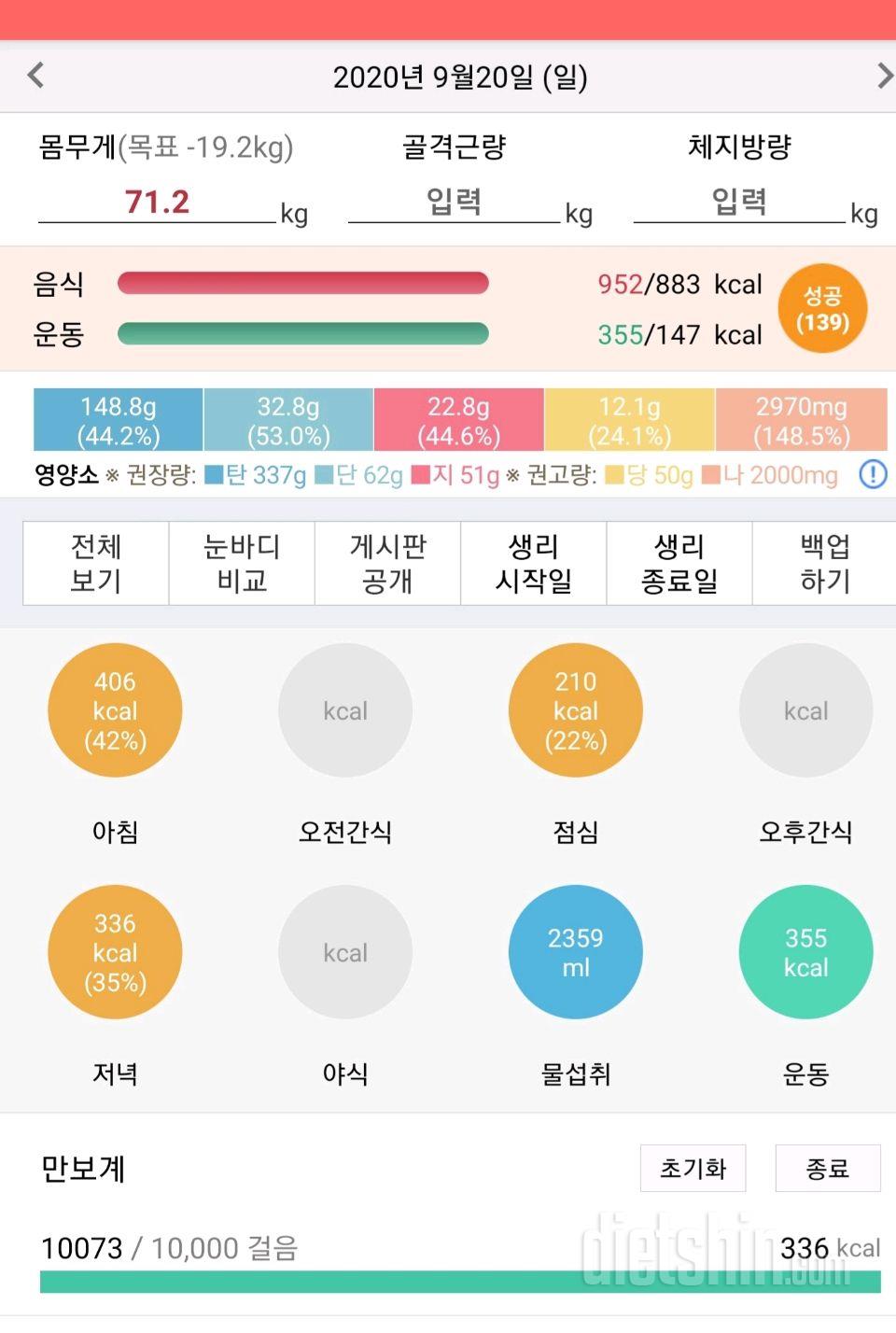 30일 1,000kcal 식단 55일차 성공!