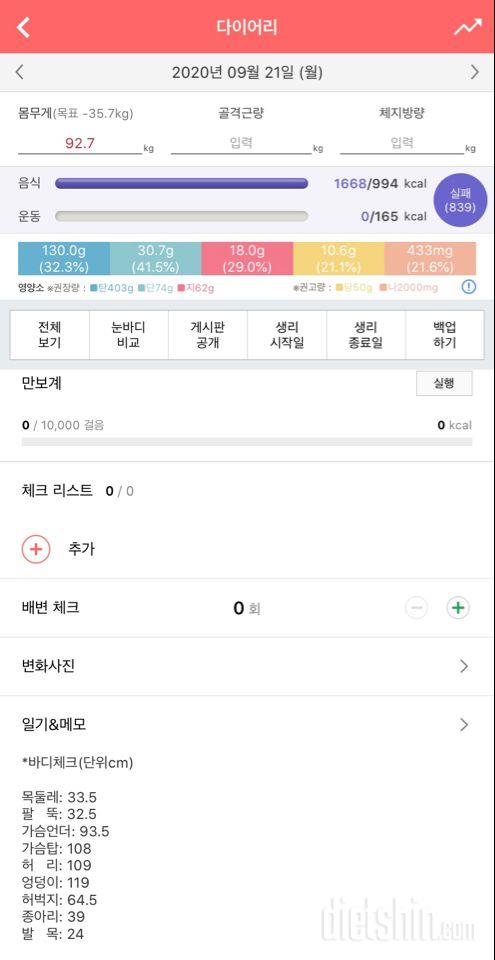 출산후 다이어트 시작