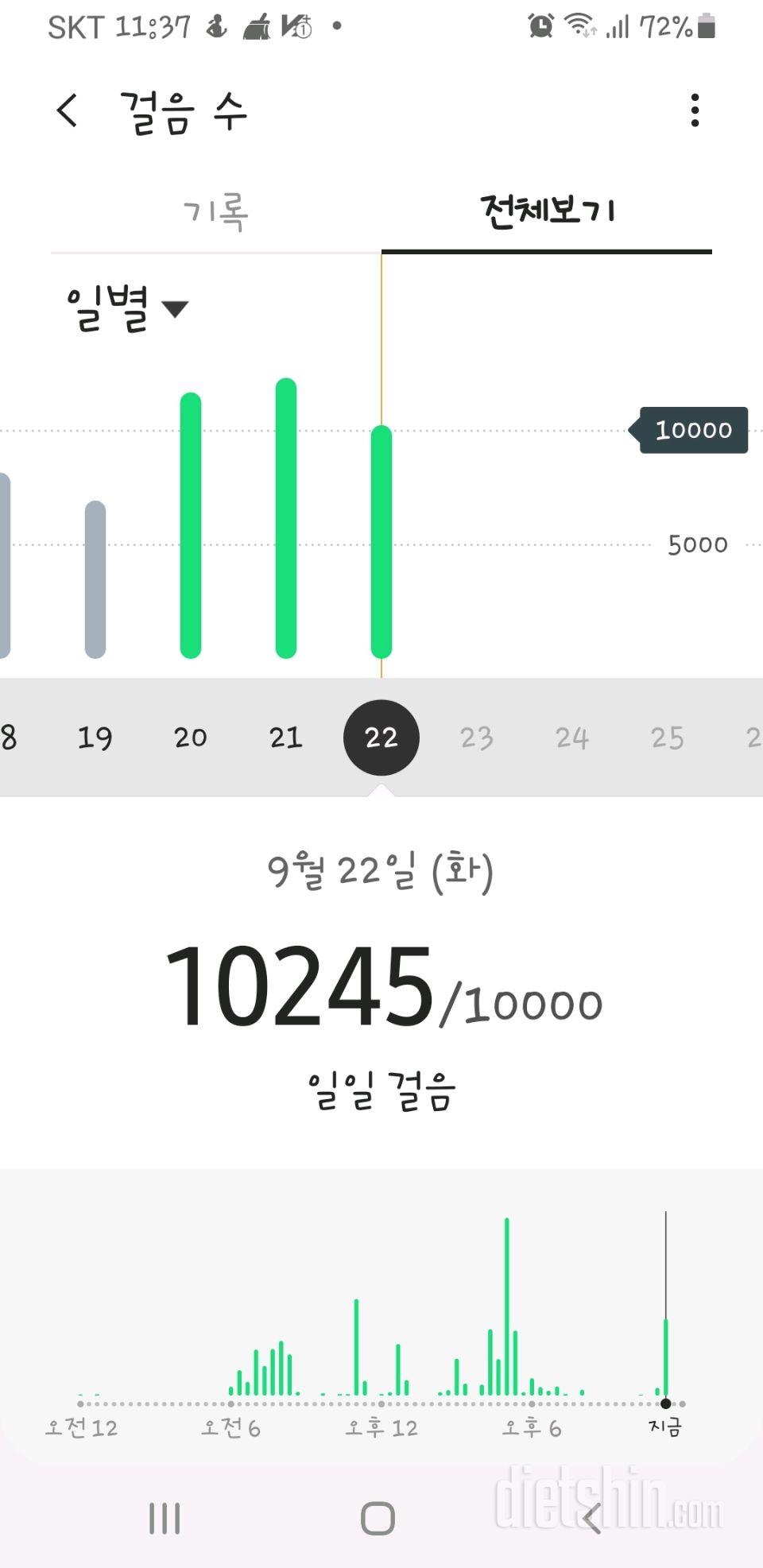 30일 만보 걷기 15일차 성공!