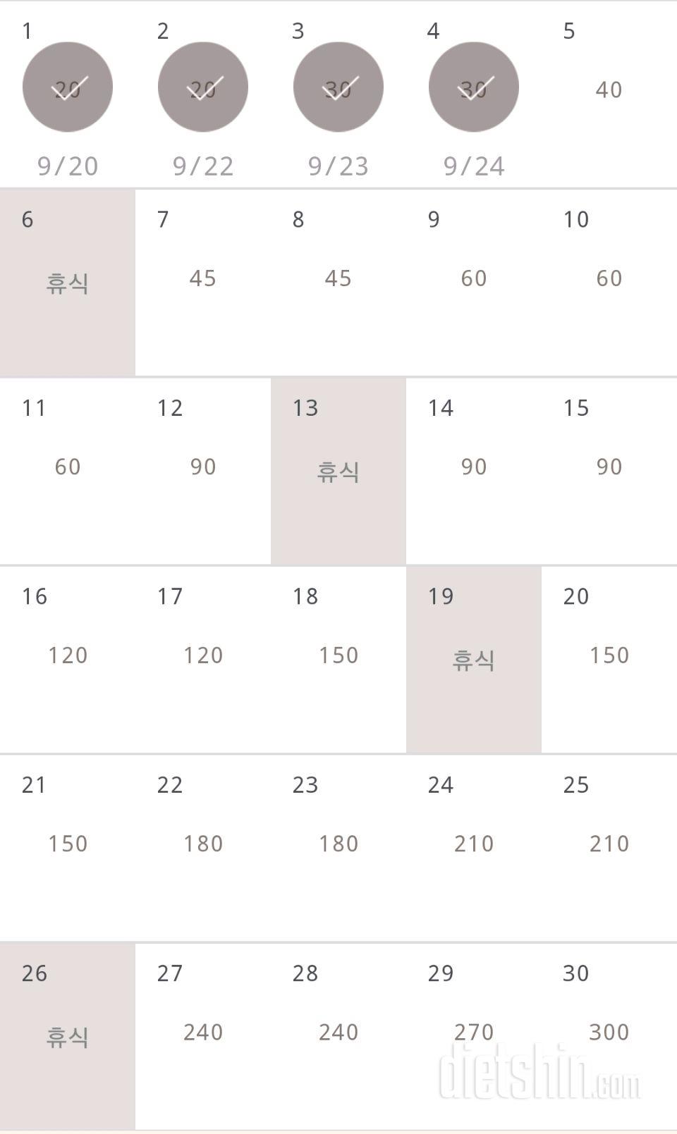 30일 플랭크 4일차 성공!