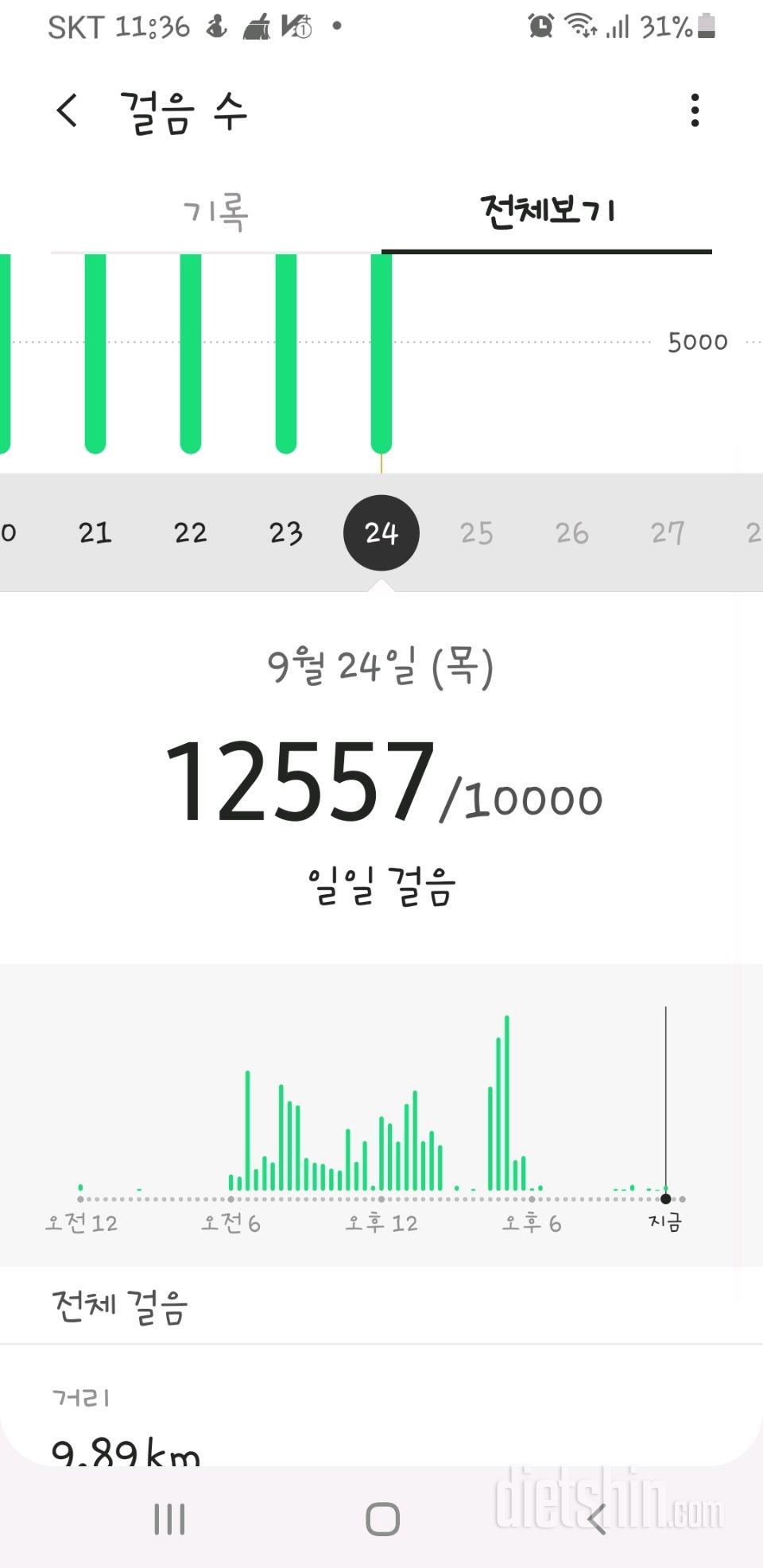 30일 만보 걷기 17일차 성공!