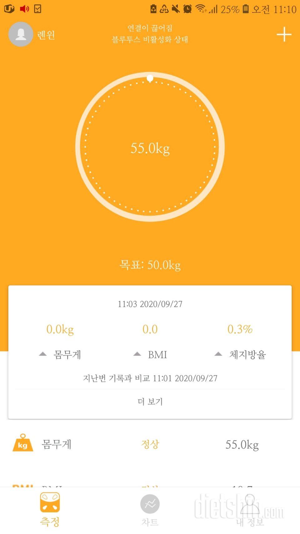 29일차| 55.0kg》55.0kg