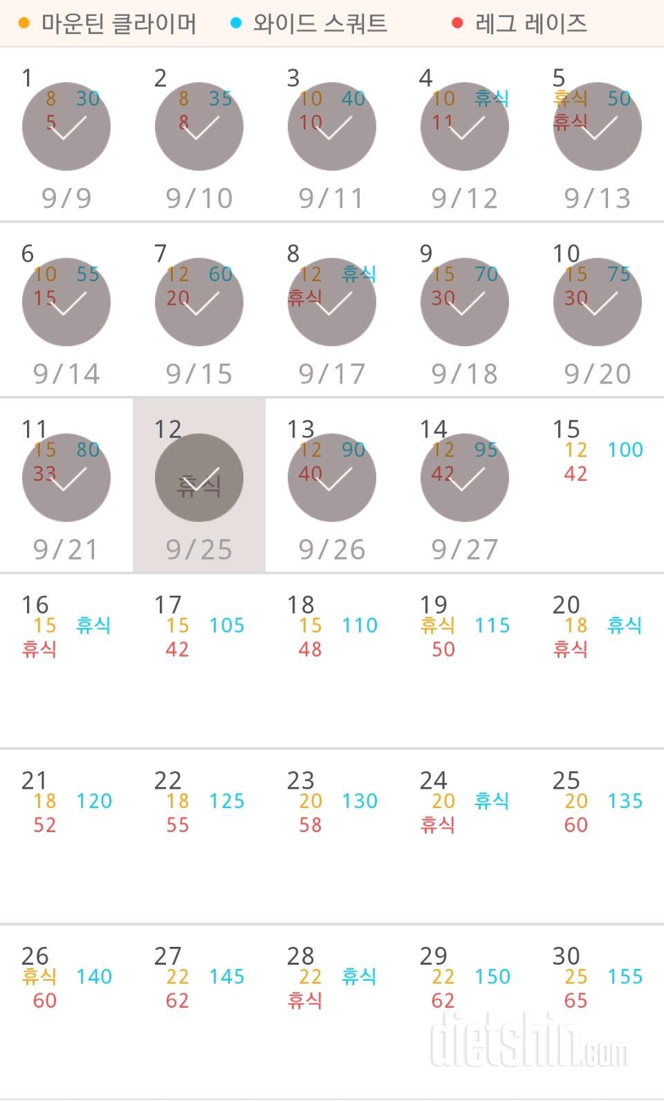 30일 체지방 줄이기 14일차 성공!