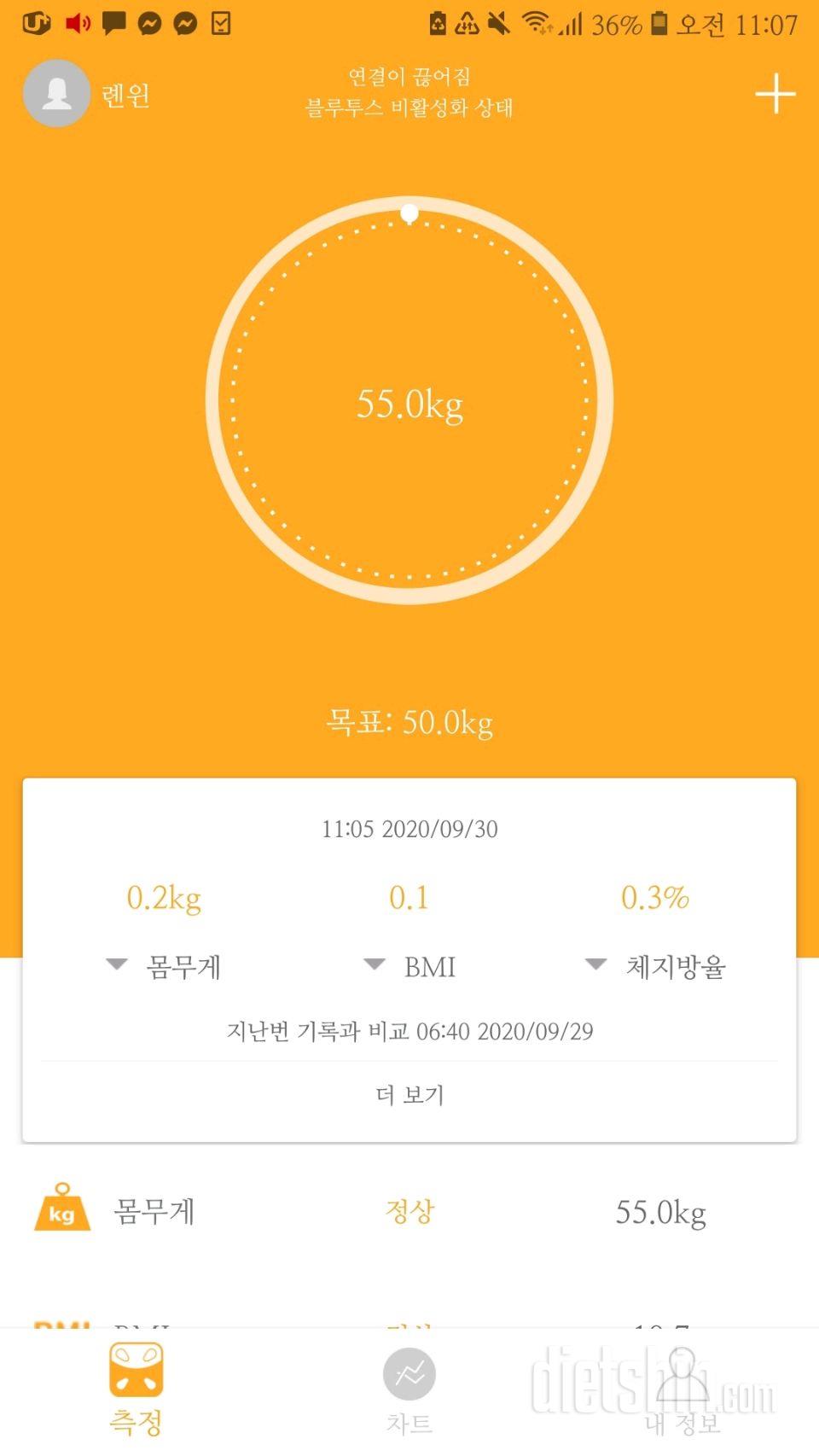 32일차| 55.2kg》55.0