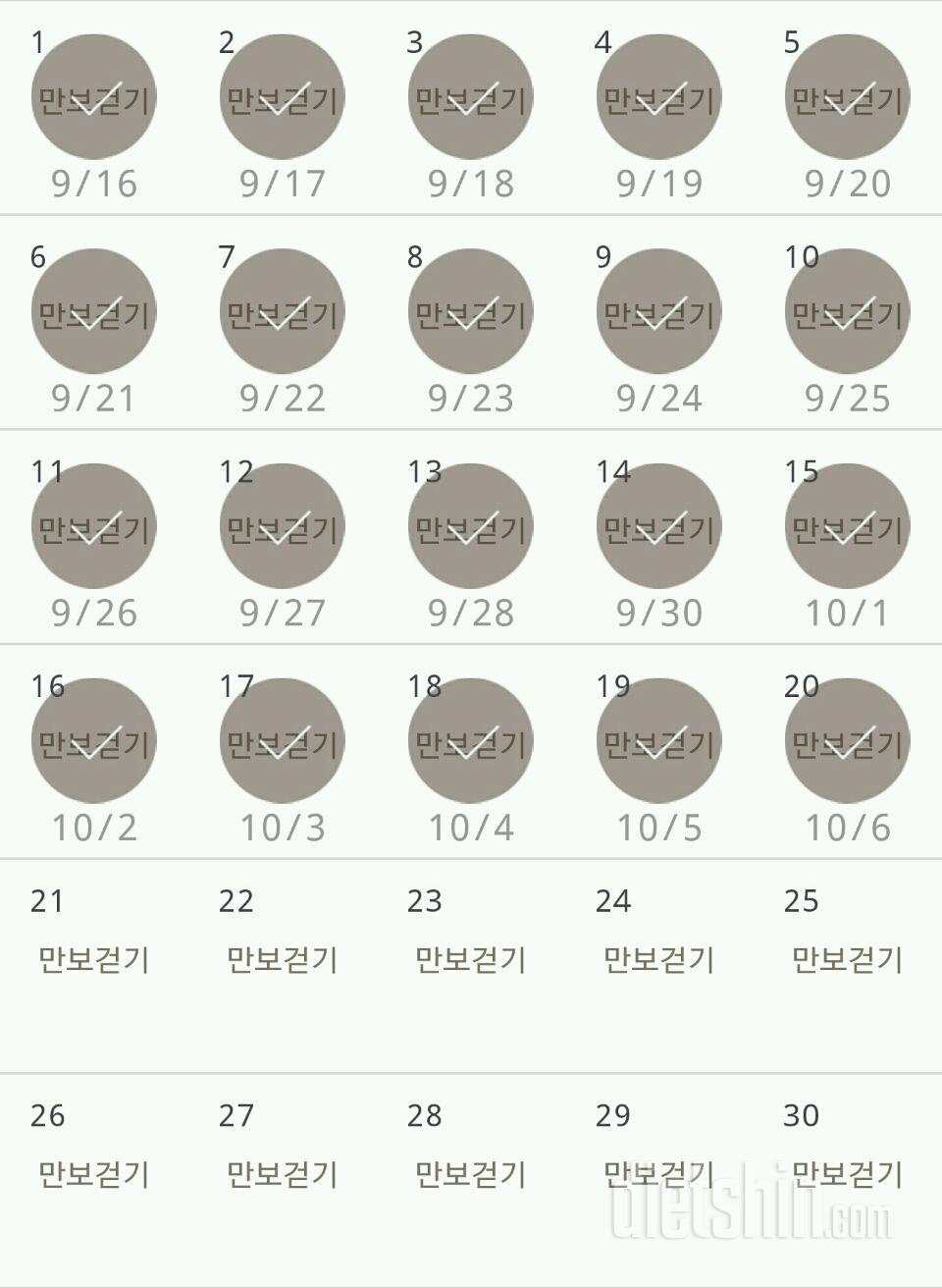 30일 만보 걷기 20일차 성공!