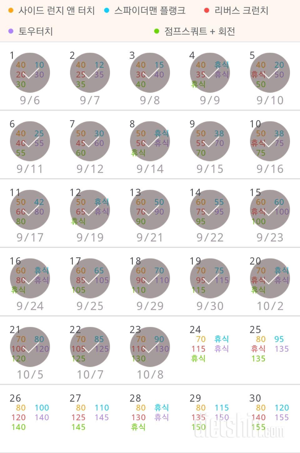 30일 전신운동  23일차 성공!