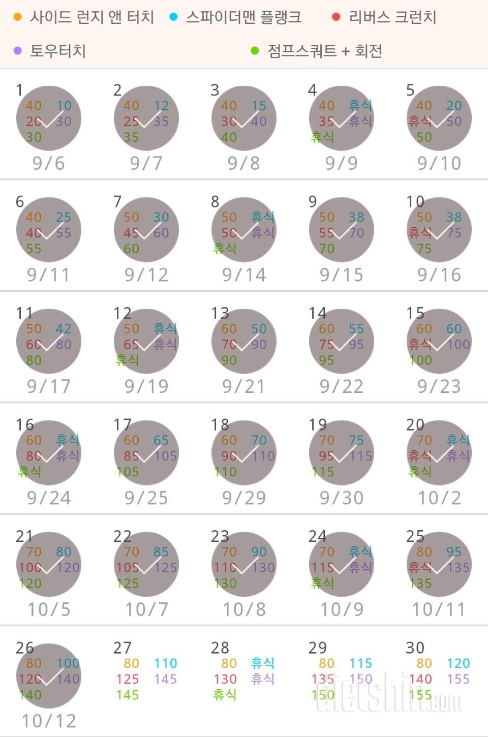 30일 전신운동  26일차 성공!