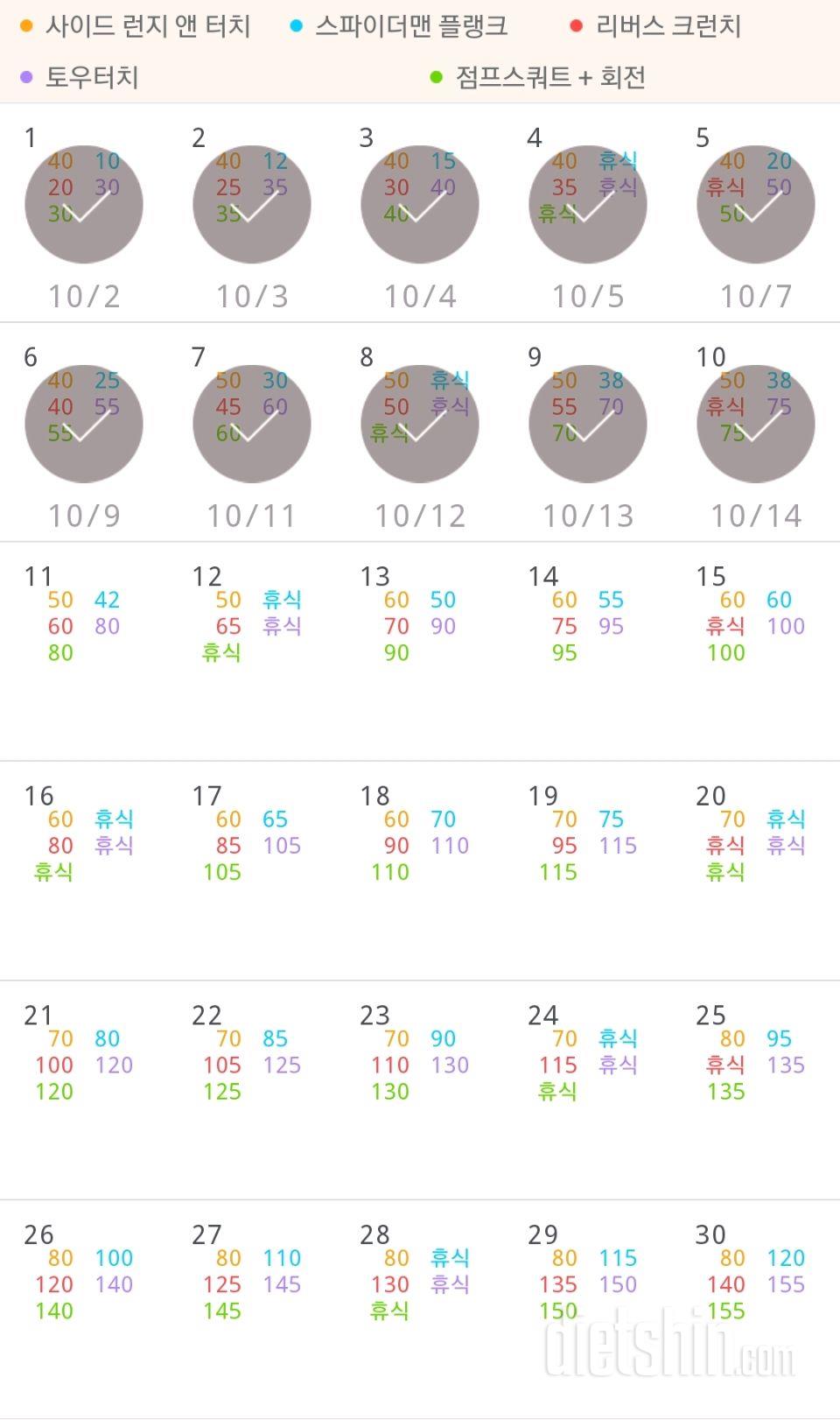 30일 전신운동  10일차 성공!