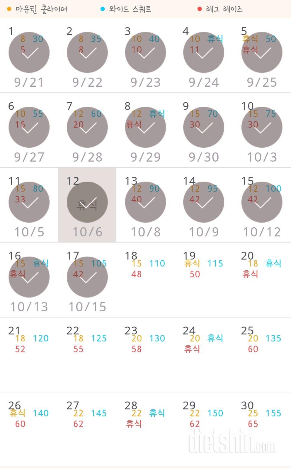 30일 체지방 줄이기 17일차 성공!