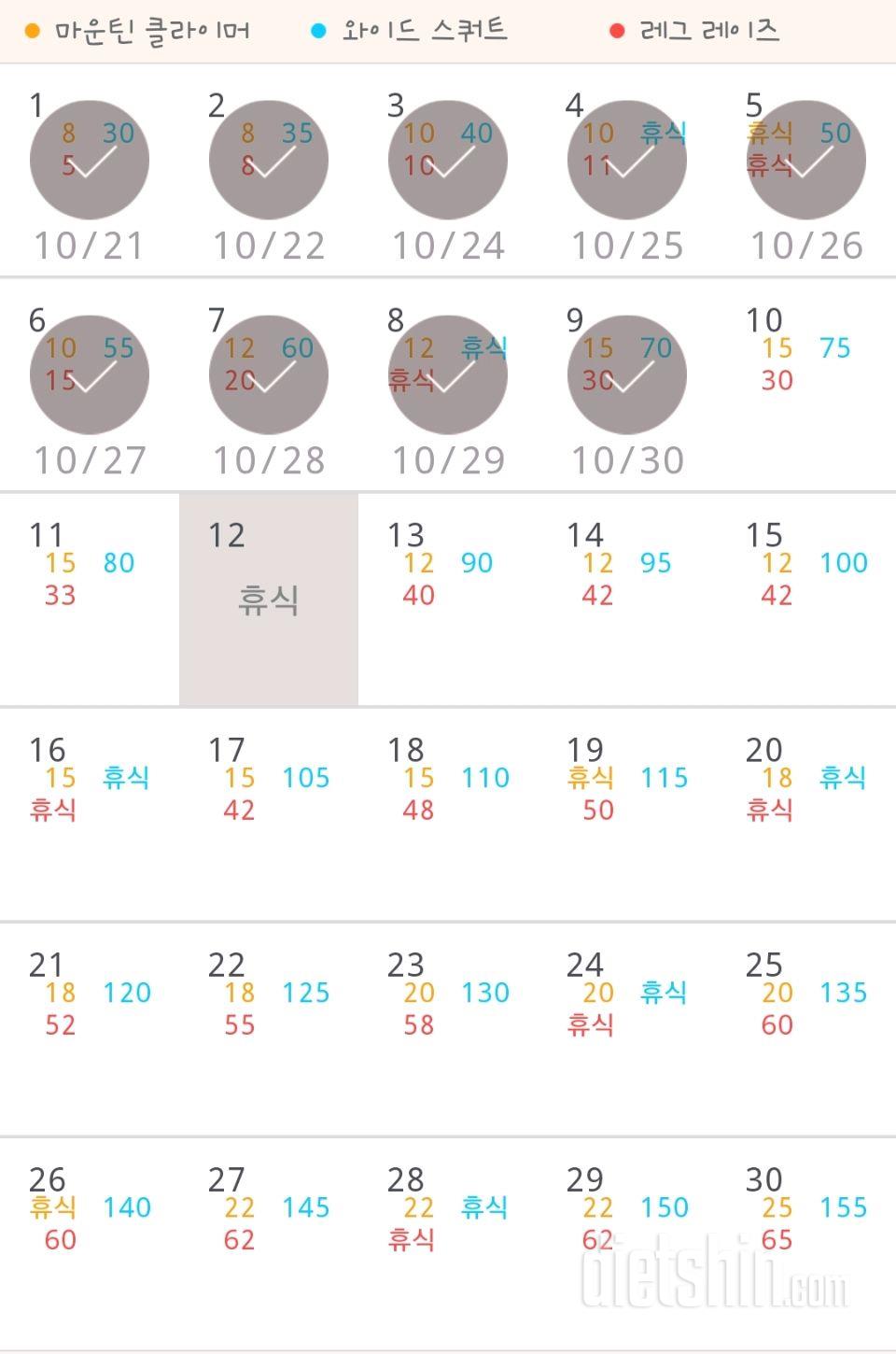 30일 체지방 줄이기 39일차 성공!