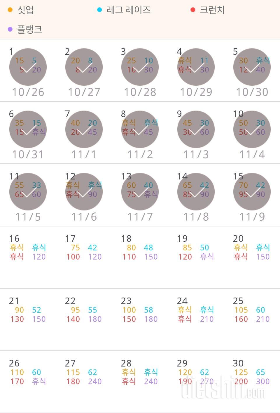 30일 복근 만들기 885일차 성공!