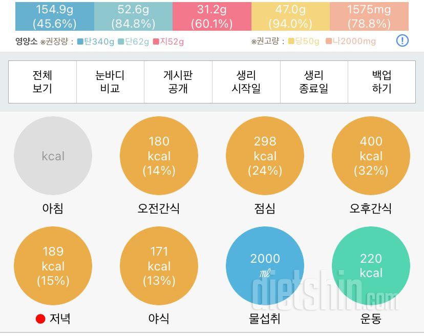 30일 당줄이기 1일차 성공!