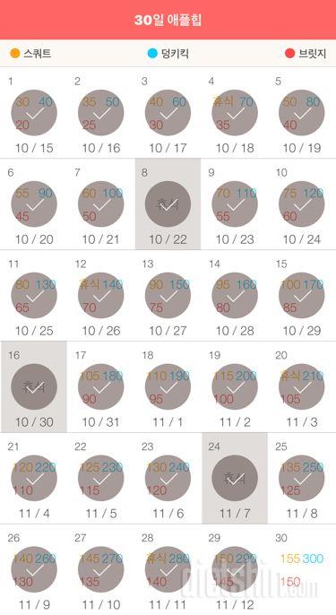 30일 애플힙 29일차 성공!