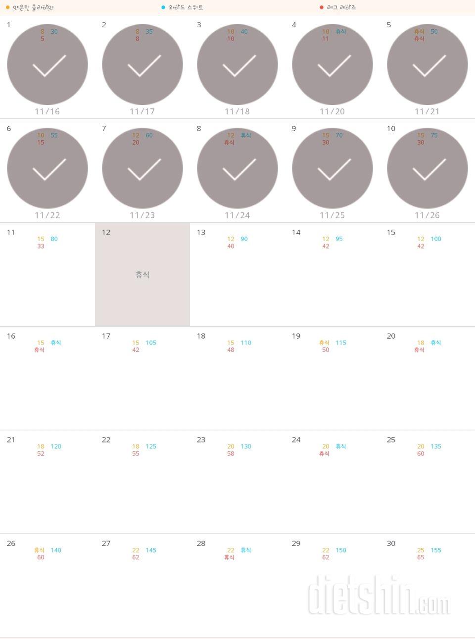 30일 체지방 줄이기 10일차 성공!