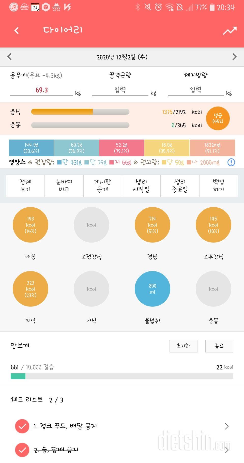 30일 야식끊기 12일차 성공!