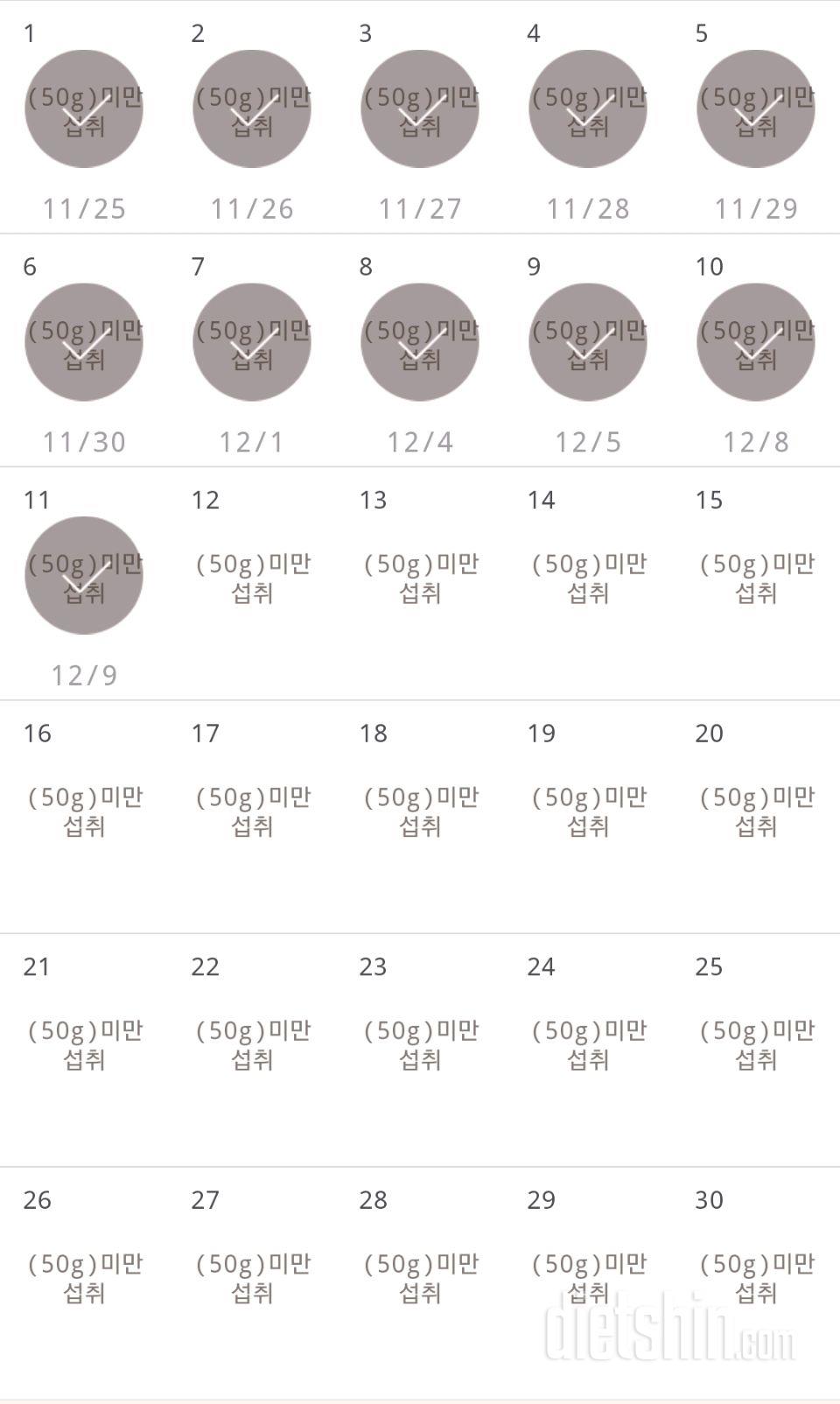 30일 당줄이기 11일차 성공!